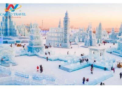 Lost in the ice and snow country of Harbin in China